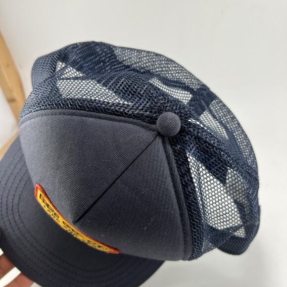 REI Coop Hat Cap Navy Blue Snapback Mesh Land and Sea Trucker Baseball - Picture 5 of 7